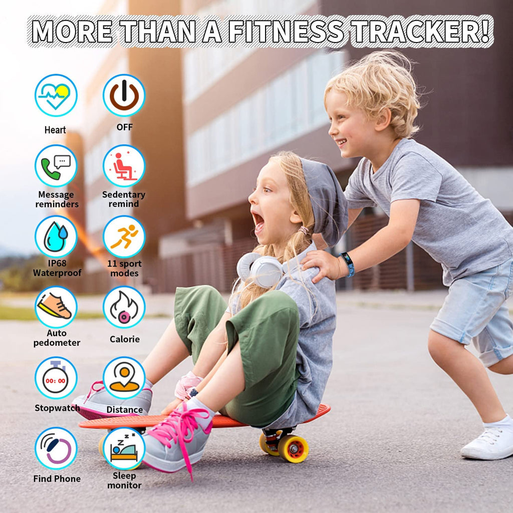 Ultimate Kids Fitness Tracker Watch - Waterproof Smart Watch with 11 Sport Modes, Pedometer & Stopwatch for Ages 6-16