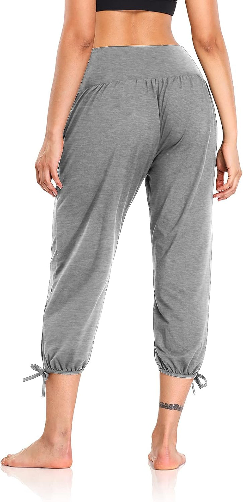 Womens Yoga Pants Capri Loose Workout Sweatpants Comfy Lounge Joggers with Pockets