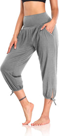 Womens Yoga Pants Capri Loose Workout Sweatpants Comfy Lounge Joggers with Pockets