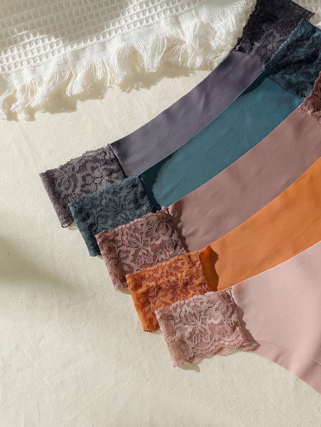 5Pack Contrast Lace Panty Lingerie