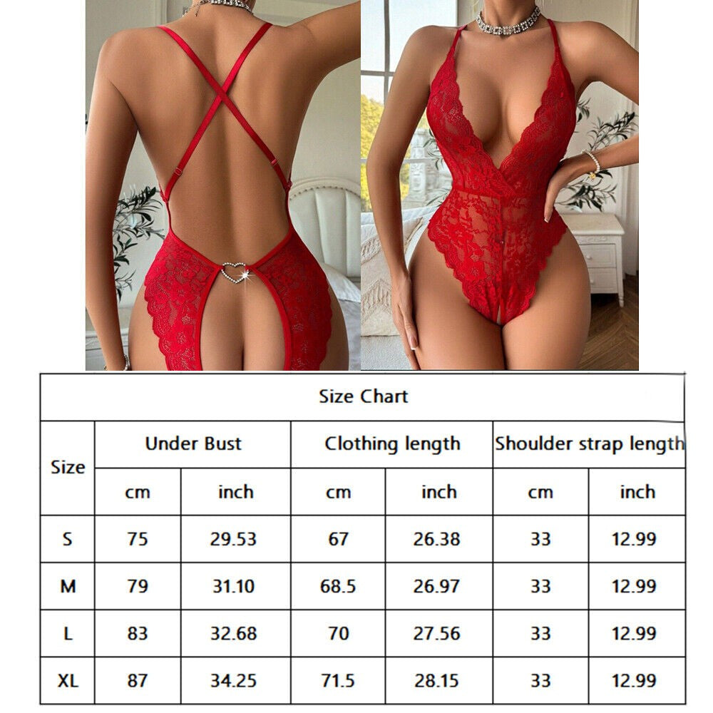 Women'S Sexy Lingerie Sleepwear Babydoll Underwear Lace Dress G-String Nightwear