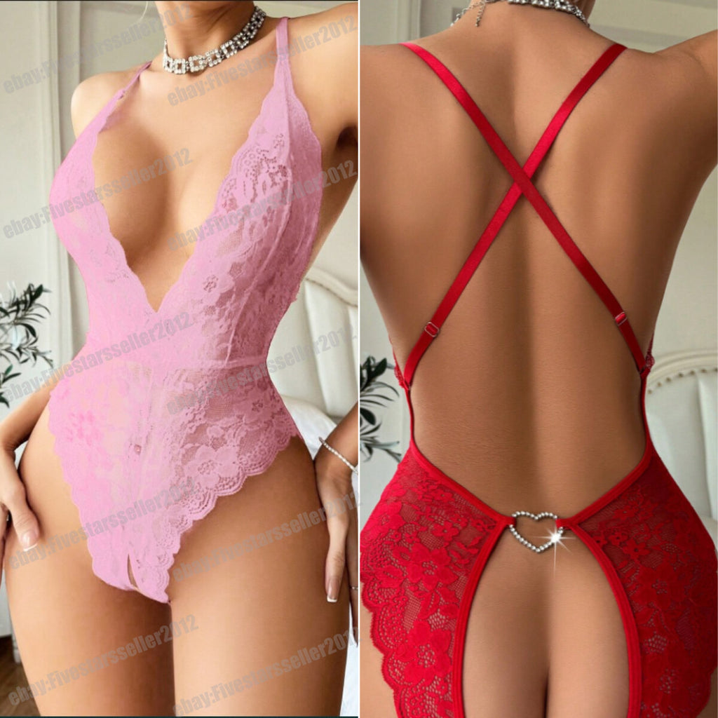 Women'S Sexy Lingerie Sleepwear Babydoll Underwear Lace Dress G-String Nightwear